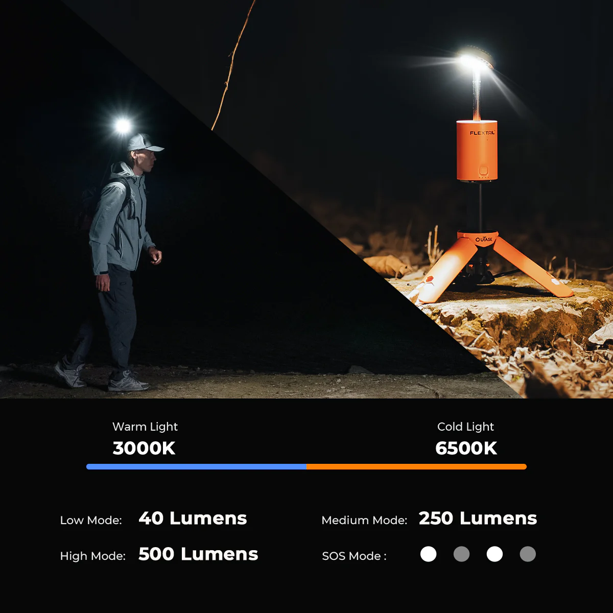 EVO LANTERN - FLEXTAIL x OuTask 2-in-1 Telescopic Lantern for Versatile Lighting(US Clearance） - Image 6