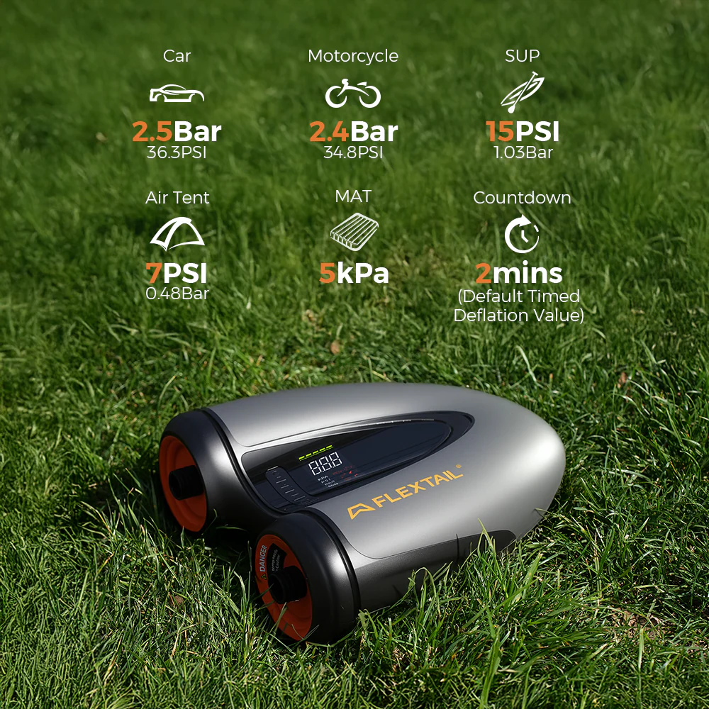 EVO SUP PUMP PRO -45PSI & 8000mAh Built-in Battery SUP & Tire Pump - Image 5