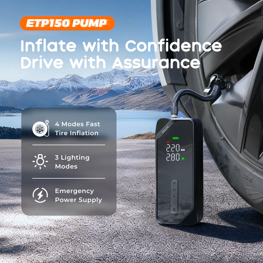 VOLLYC × FLEXTAIL EVO TIRE PUMP 150 - High-capacity 150 PSI multi-functional tire pump - Image 9