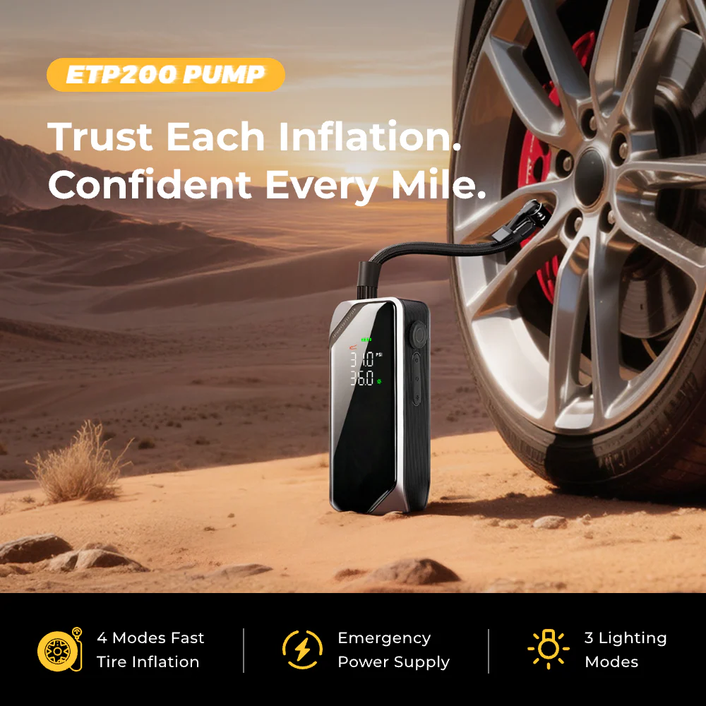 EVO TIRE PUMP 200 - 150 PSI Electric Portable Tire Inflator - Image 2