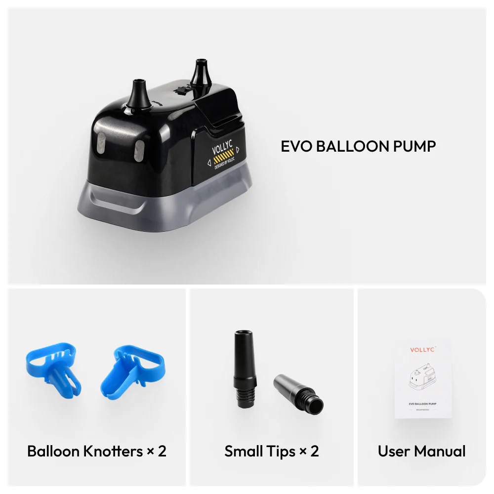 FLEXTAIL × VOLLYC EVO BALLOON PUMP - Electric Balloon Pump with Dual Nozzle & Tie Tool - Image 10