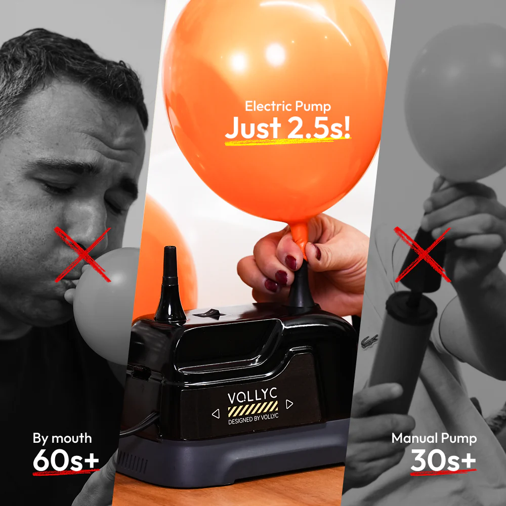 FLEXTAIL × VOLLYC EVO BALLOON PUMP - Electric Balloon Pump with Dual Nozzle & Tie Tool - Image 3