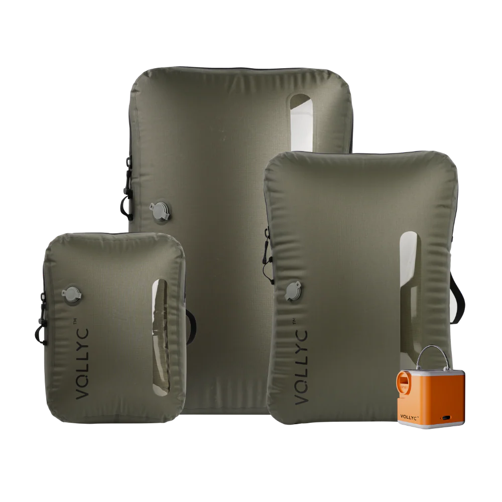 FLEXTAIL X VOLLYC EZY SET BUNDLE - 3 Size Travel Vacuum Pack For Luggage Space Saving - Image 33