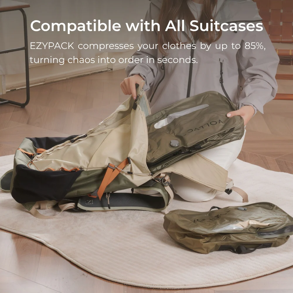 FLEXTAIL X VOLLYC EZY SET BUNDLE - 3 Size Travel Vacuum Pack For Luggage Space Saving - Image 8