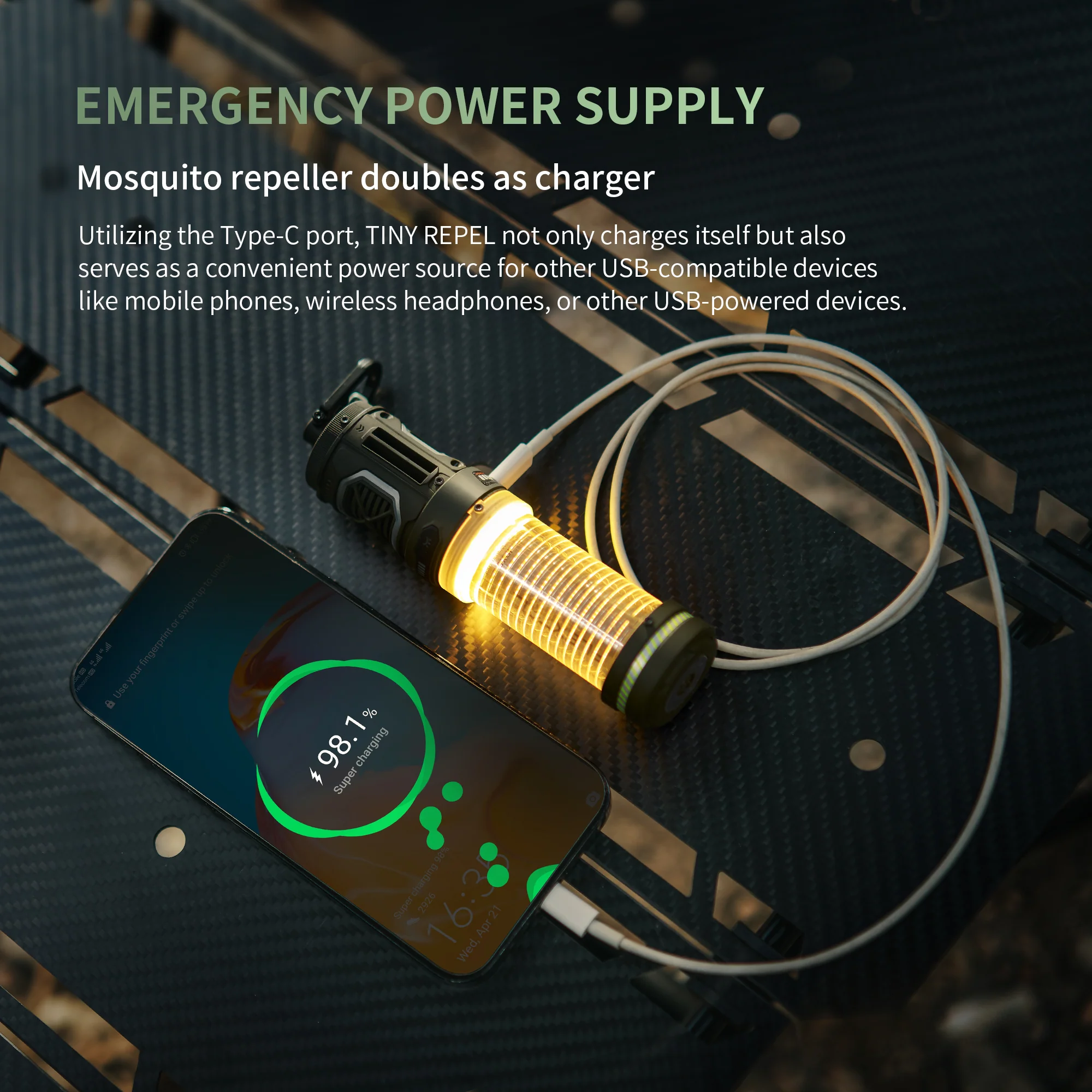TINY REPELLER - 3 IN 1 Outdoor Insect Repellent with Power Bank Function - Image 6