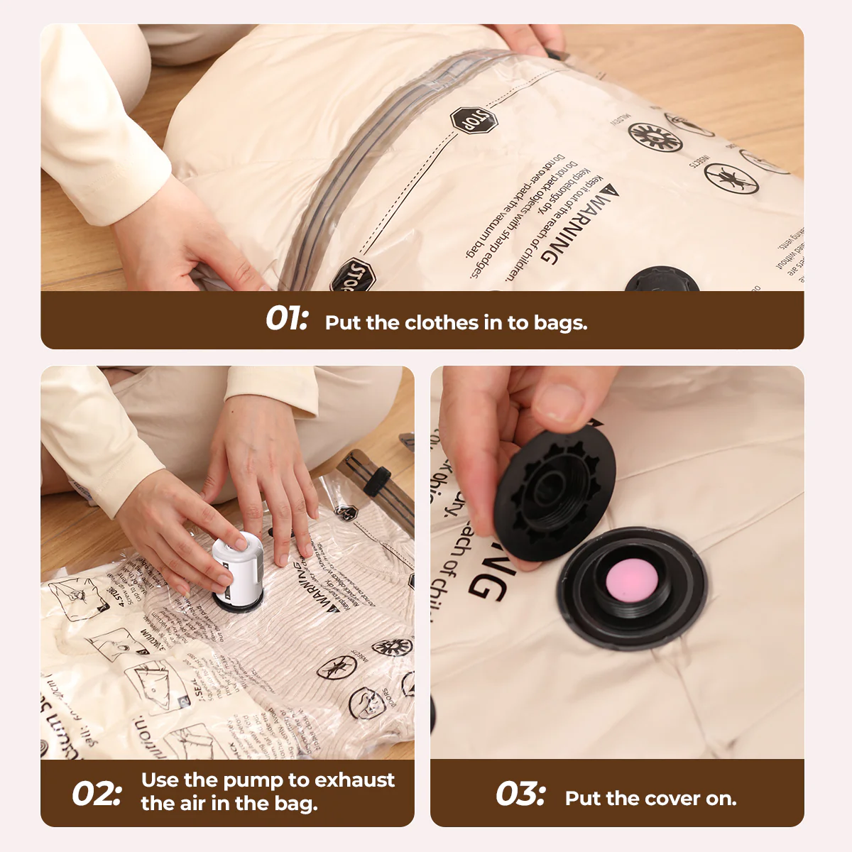 Vacuum Storage Bags With Pump (US Clearance) - Image 3