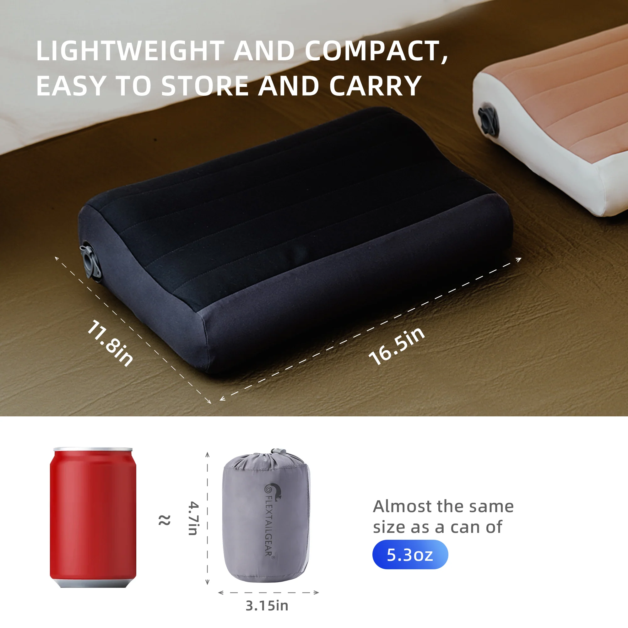 ZERO PILLOW - B Shape Inflatable Camping Air Pillow - Image 7